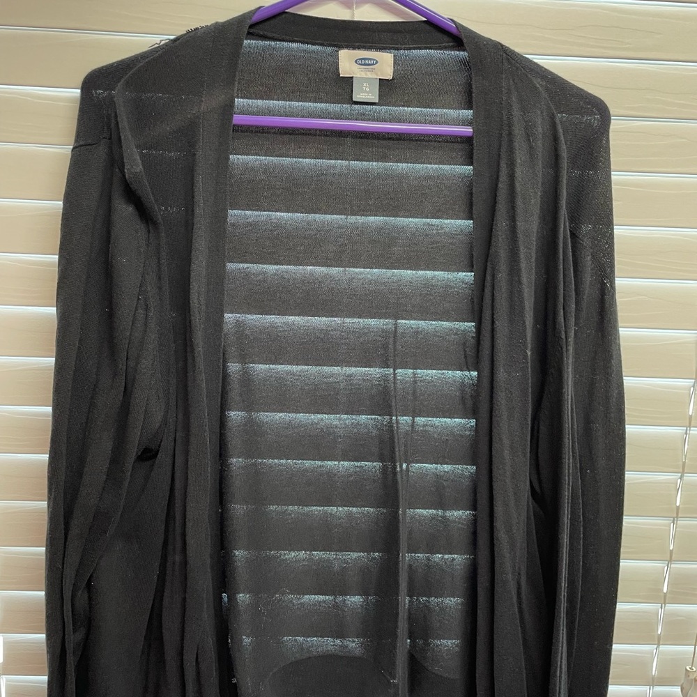 Black cardigan